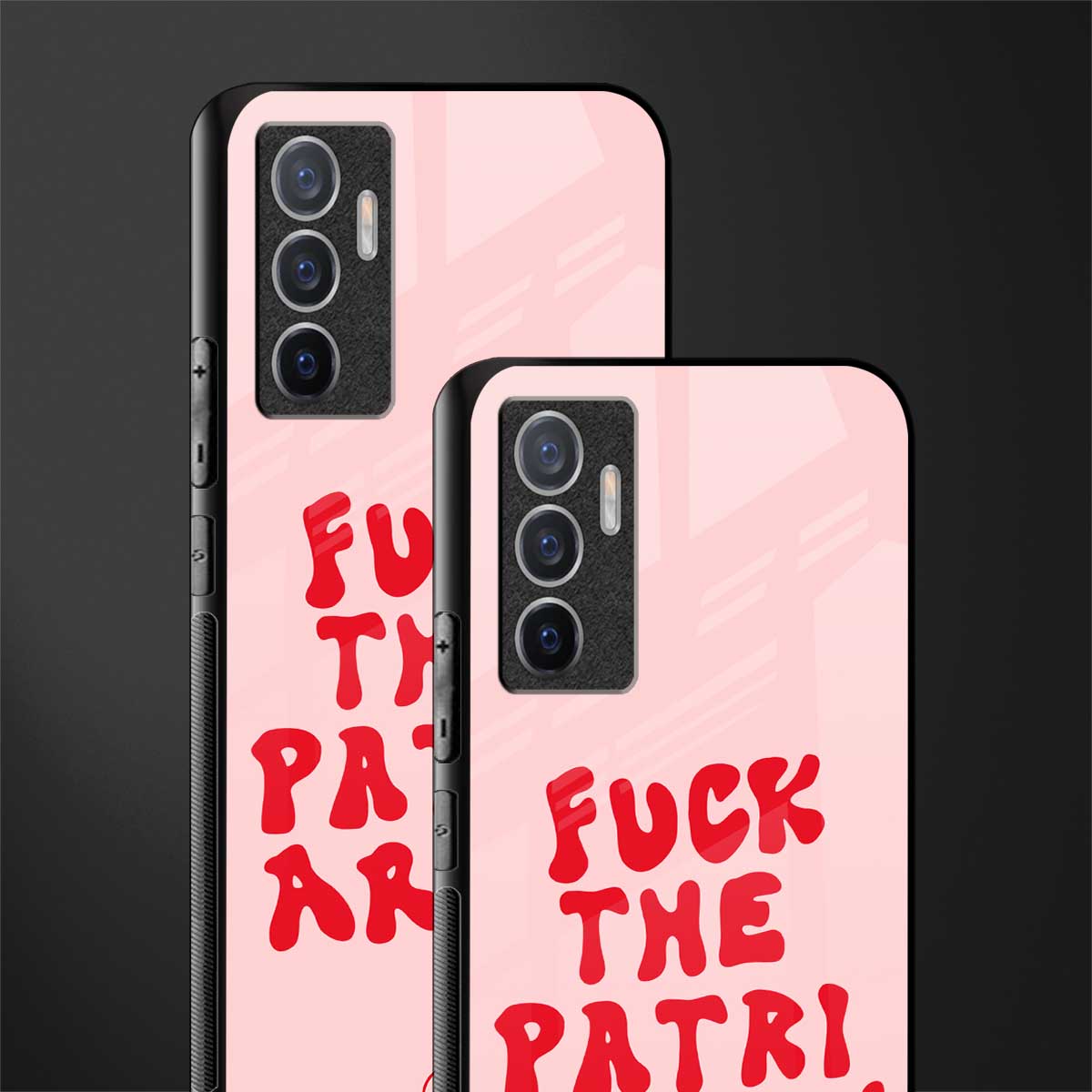 fuck the patriarchy glass case for vivo v23e image-2