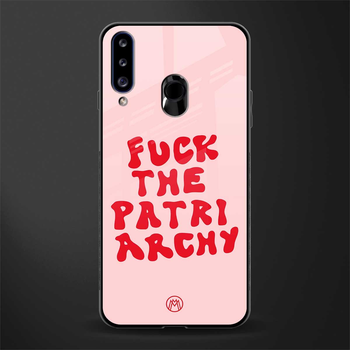 fuck the patriarchy glass case for samsung galaxy a20s image