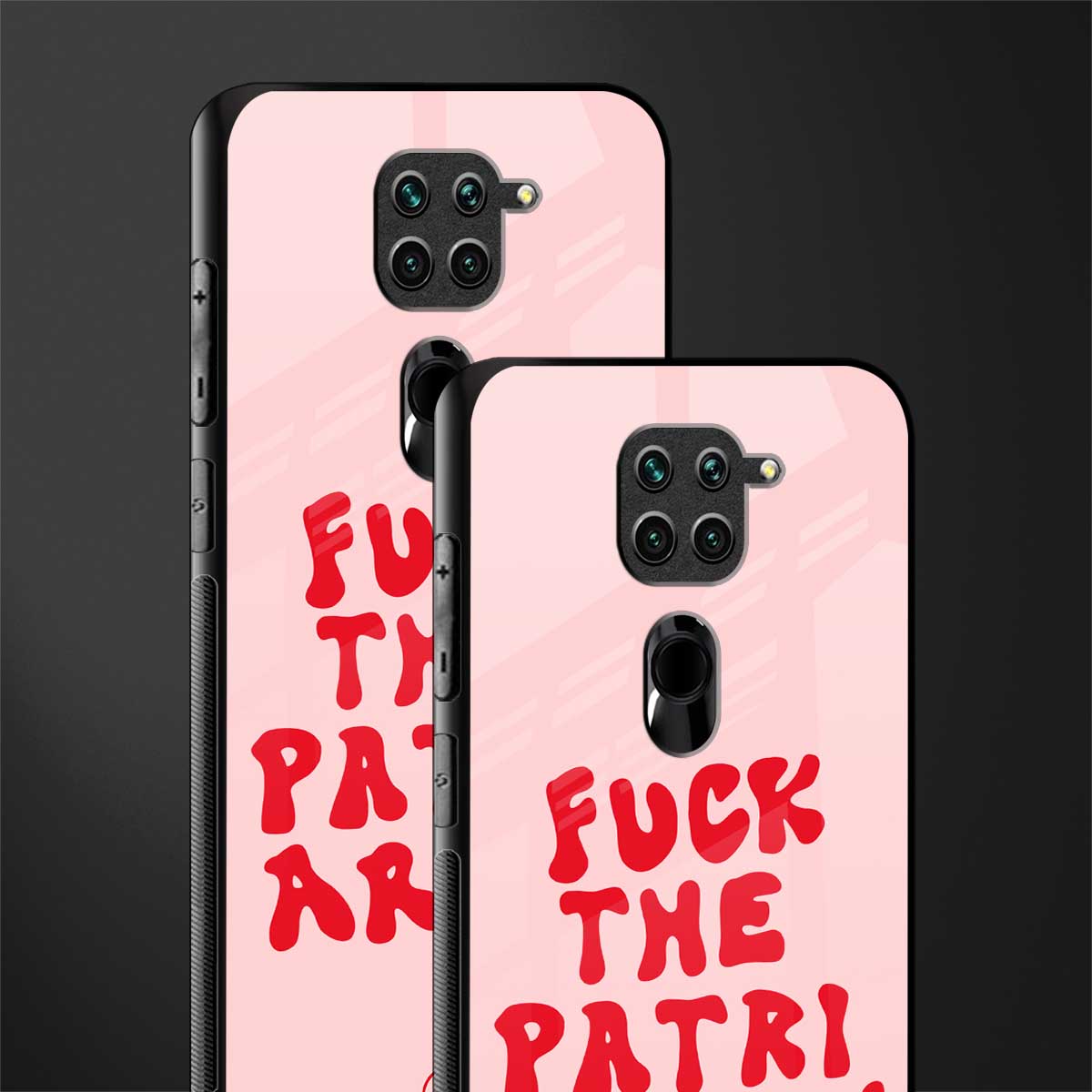 fuck the patriarchy glass case for redmi note 9 image-2