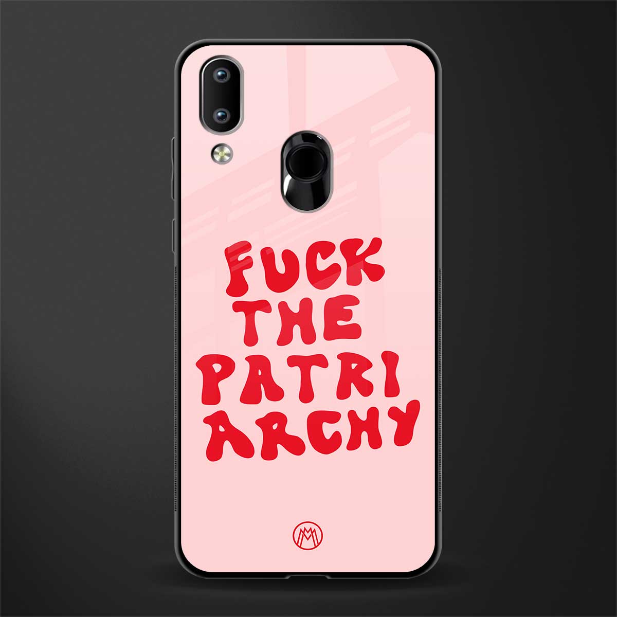 fuck the patriarchy glass case for vivo y95 image