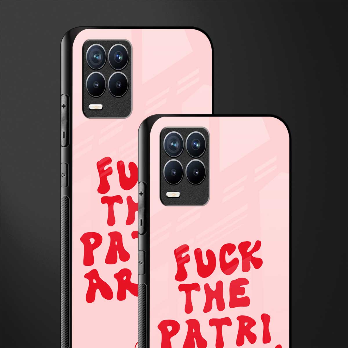 fuck the patriarchy glass case for realme 8 4g image-2