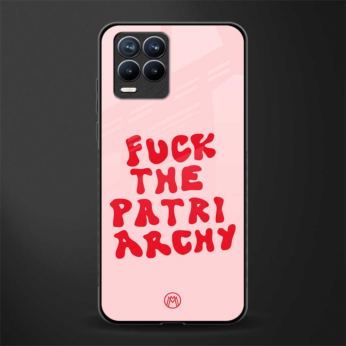 fuck the patriarchy glass case for realme 8 4g image