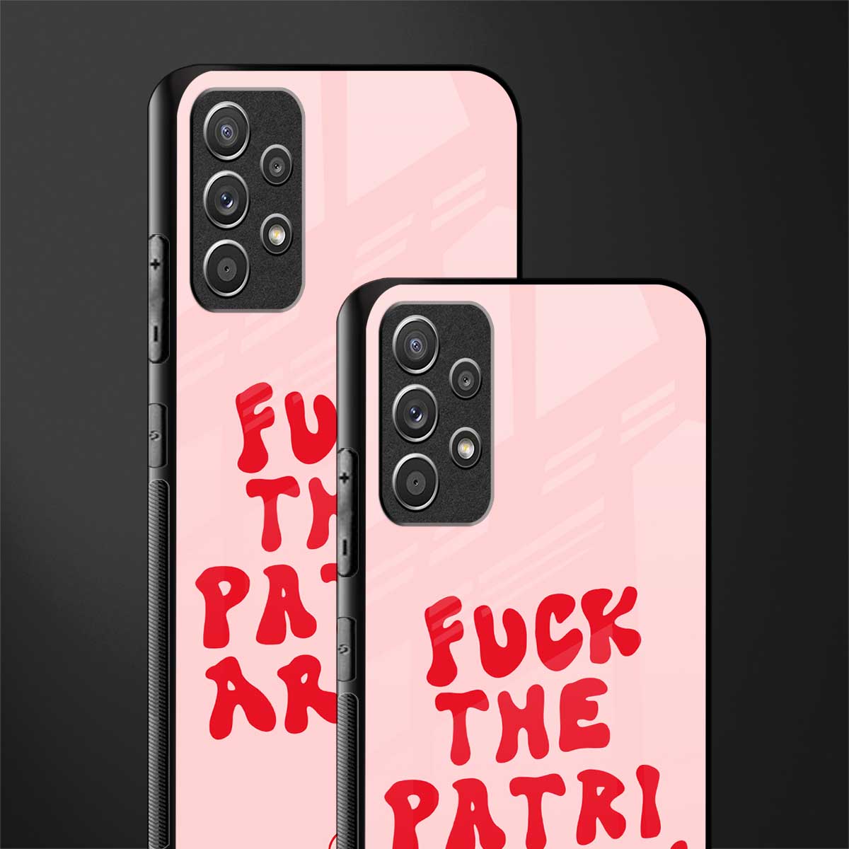 fuck the patriarchy glass case for samsung galaxy a72 image-2