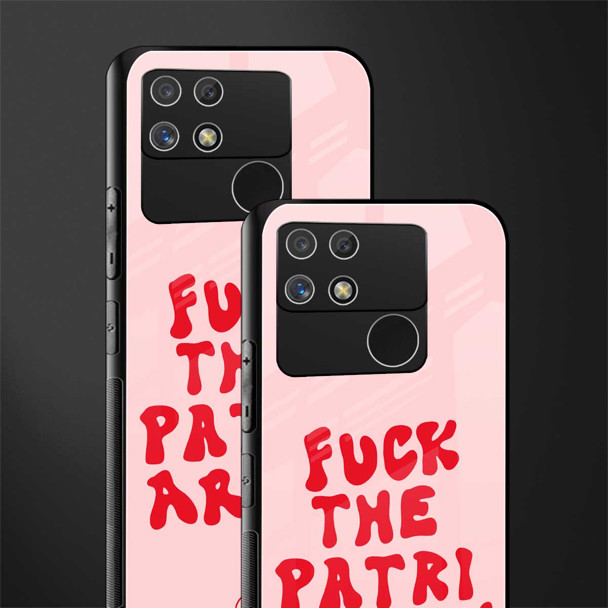 fuck the patriarchy back phone cover | glass case for realme narzo 50a