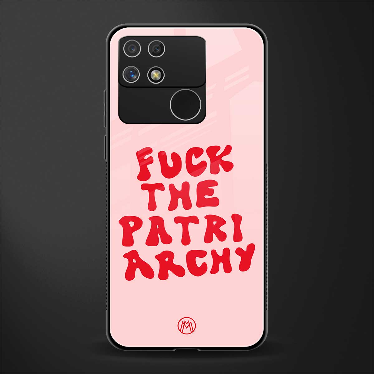 fuck the patriarchy back phone cover | glass case for realme narzo 50a