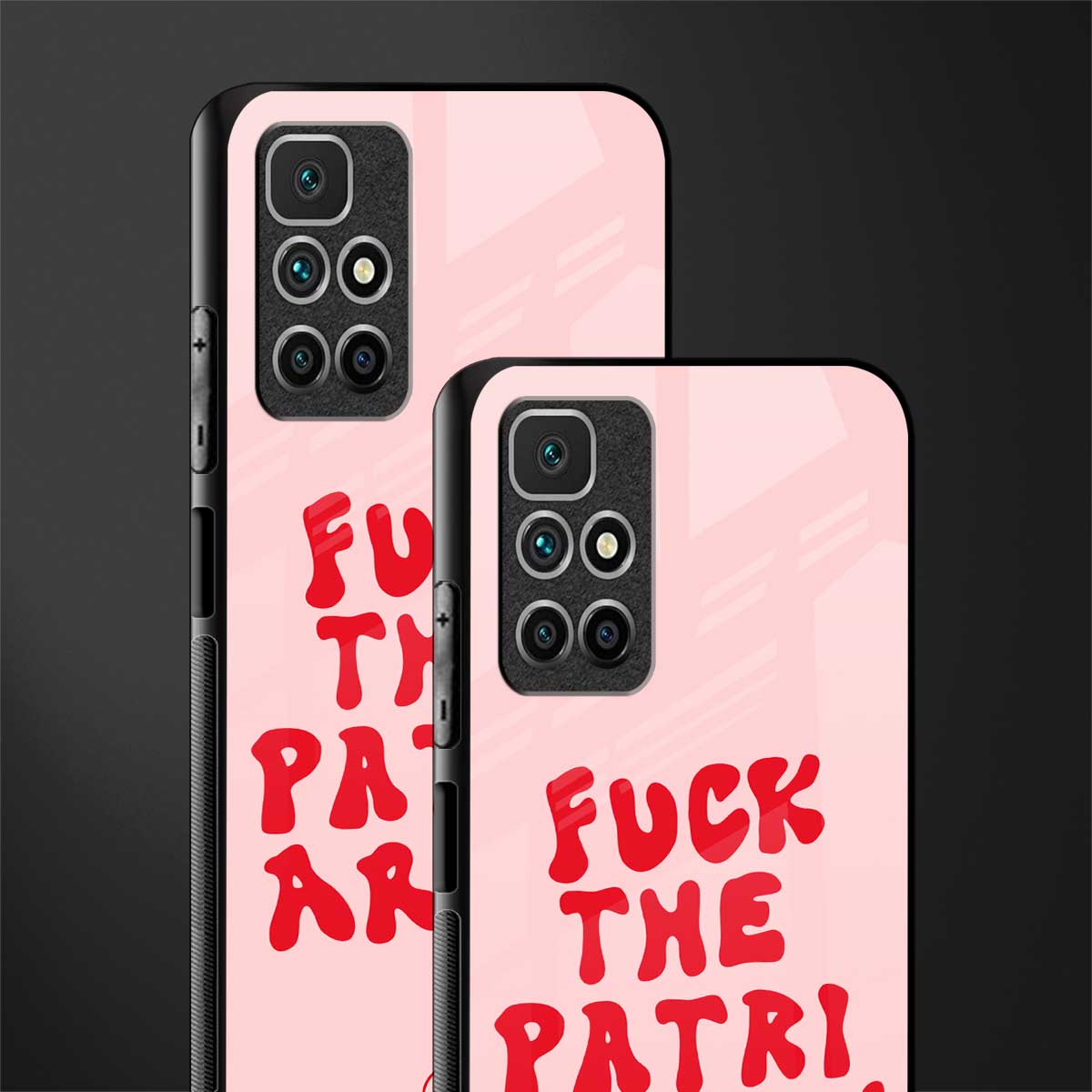 fuck the patriarchy glass case for redmi 10 prime image-2
