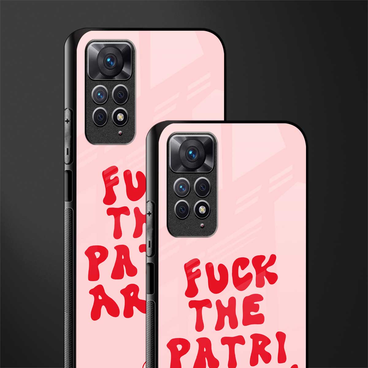 fuck the patriarchy back phone cover | glass case for redmi note 11 pro plus 4g/5g