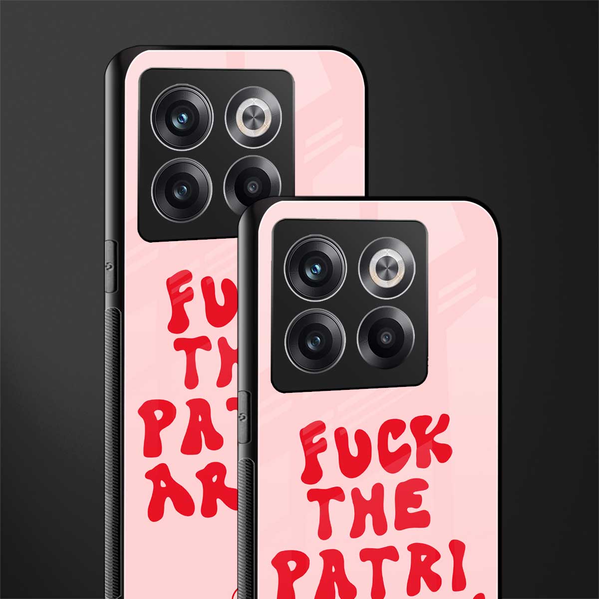 fuck the patriarchy back phone cover | glass case for oneplus 10t