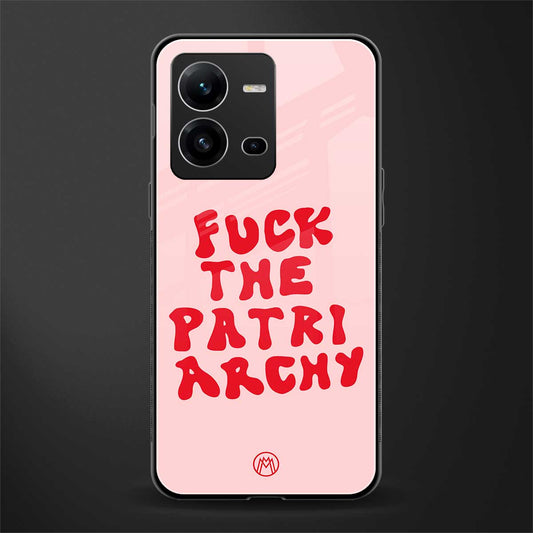 fuck the patriarchy back phone cover | glass case for vivo v25-5g