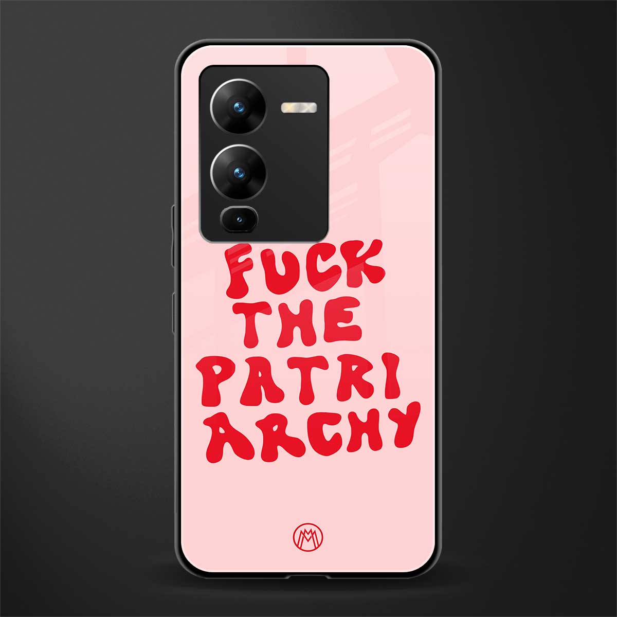 fuck the patriarchy back phone cover | glass case for vivo v25 pro 5g