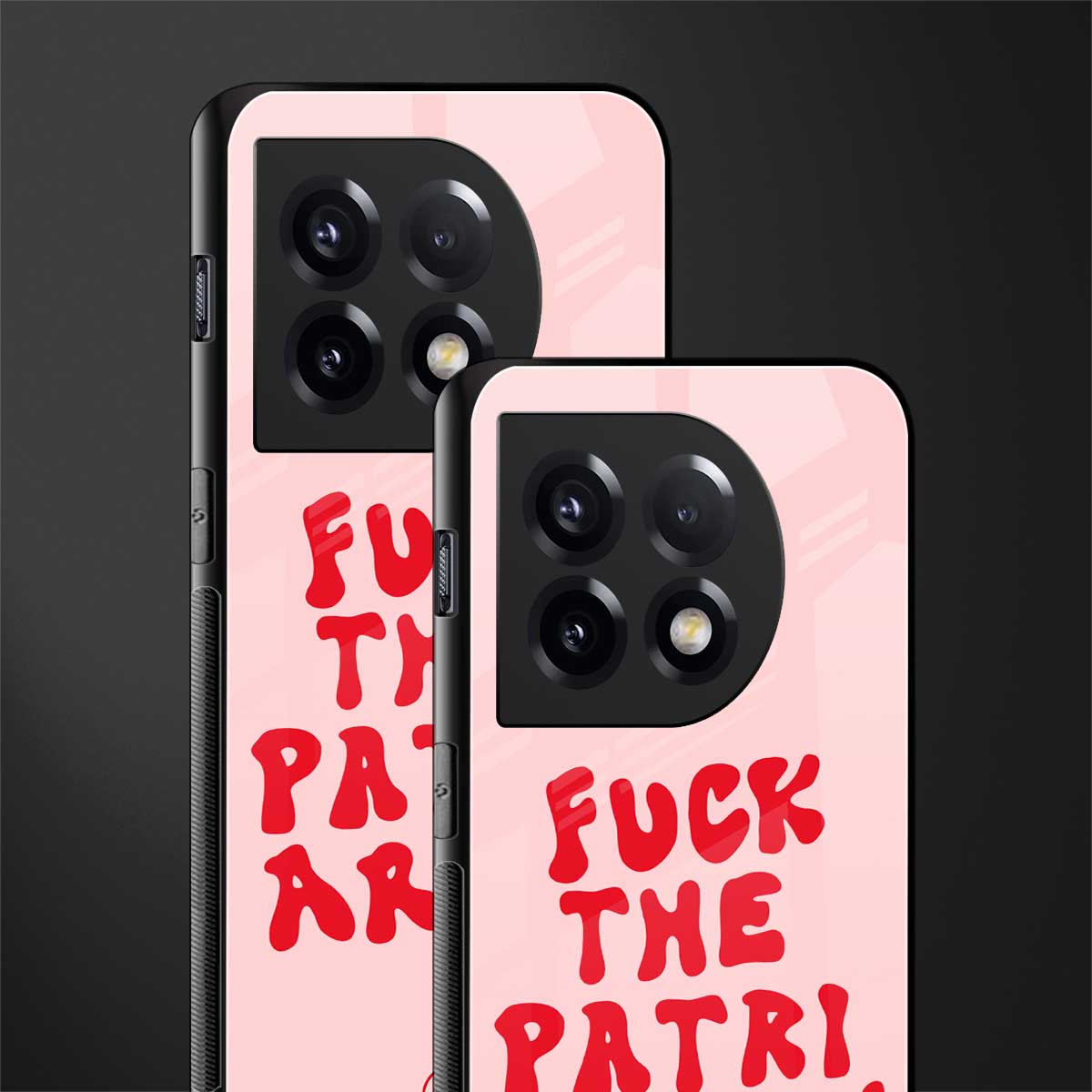 fuck the patriarchy back phone cover | glass case for oneplus 11