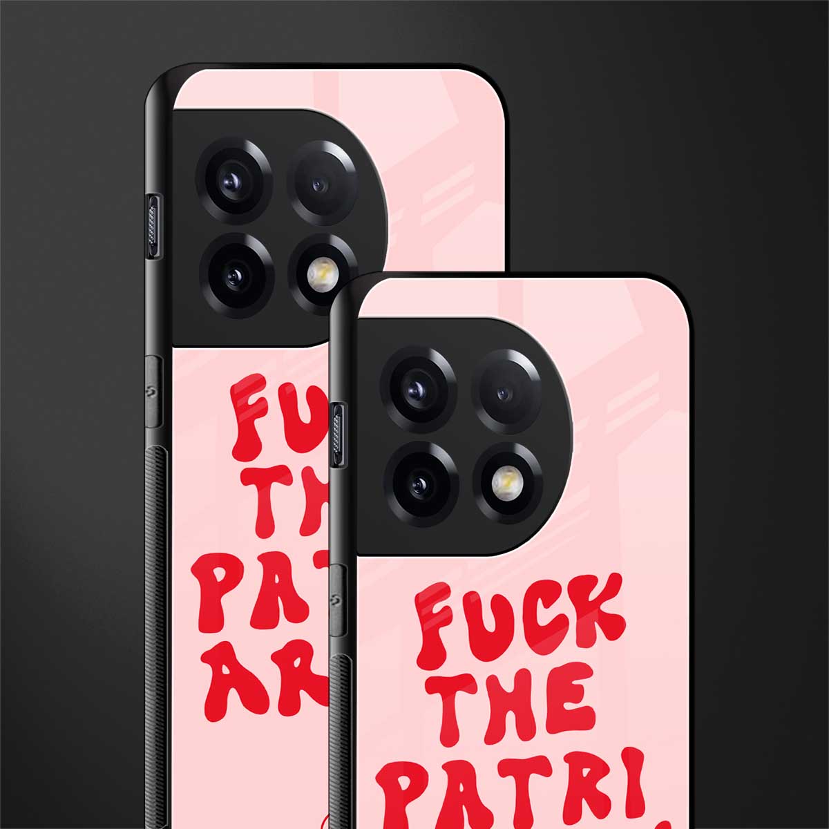 fuck the patriarchy back phone cover | glass case for oneplus 11r