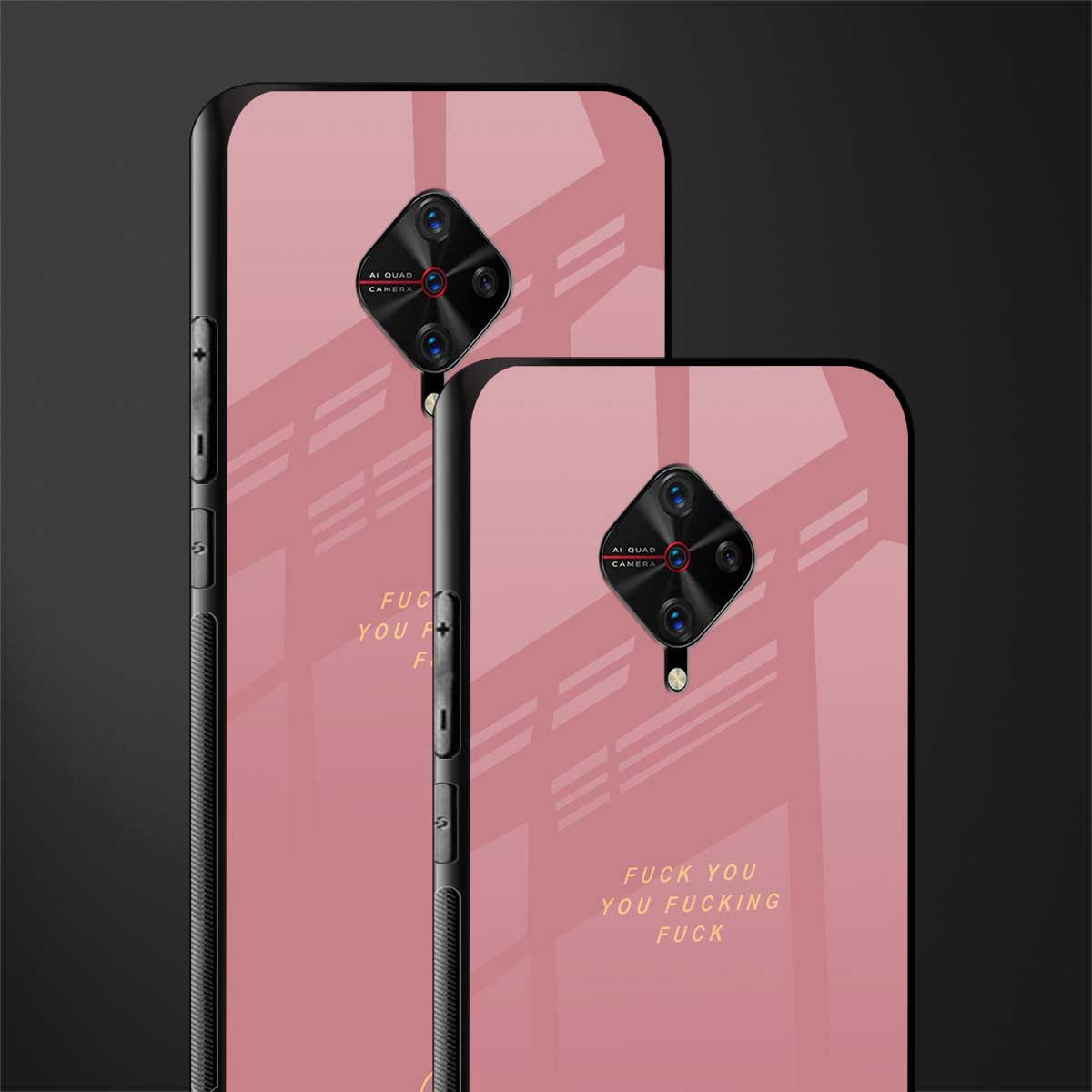fuck you glass case for vivo s1 pro image-2