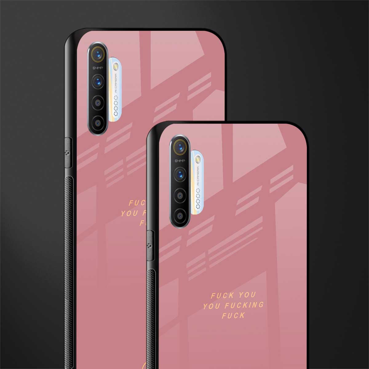 fuck you glass case for realme xt image-2