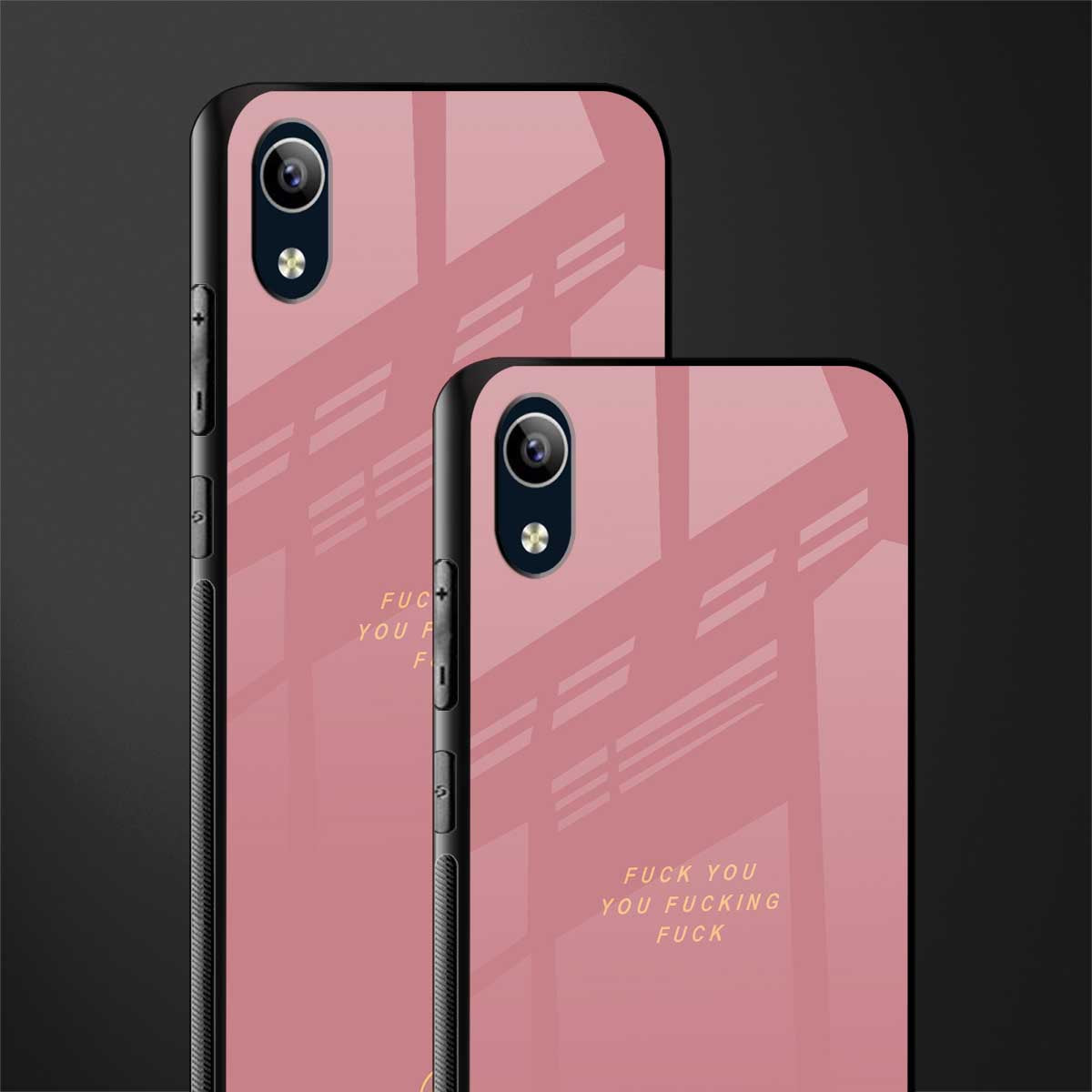 fuck you glass case for vivo y1s without fingerprint image-2