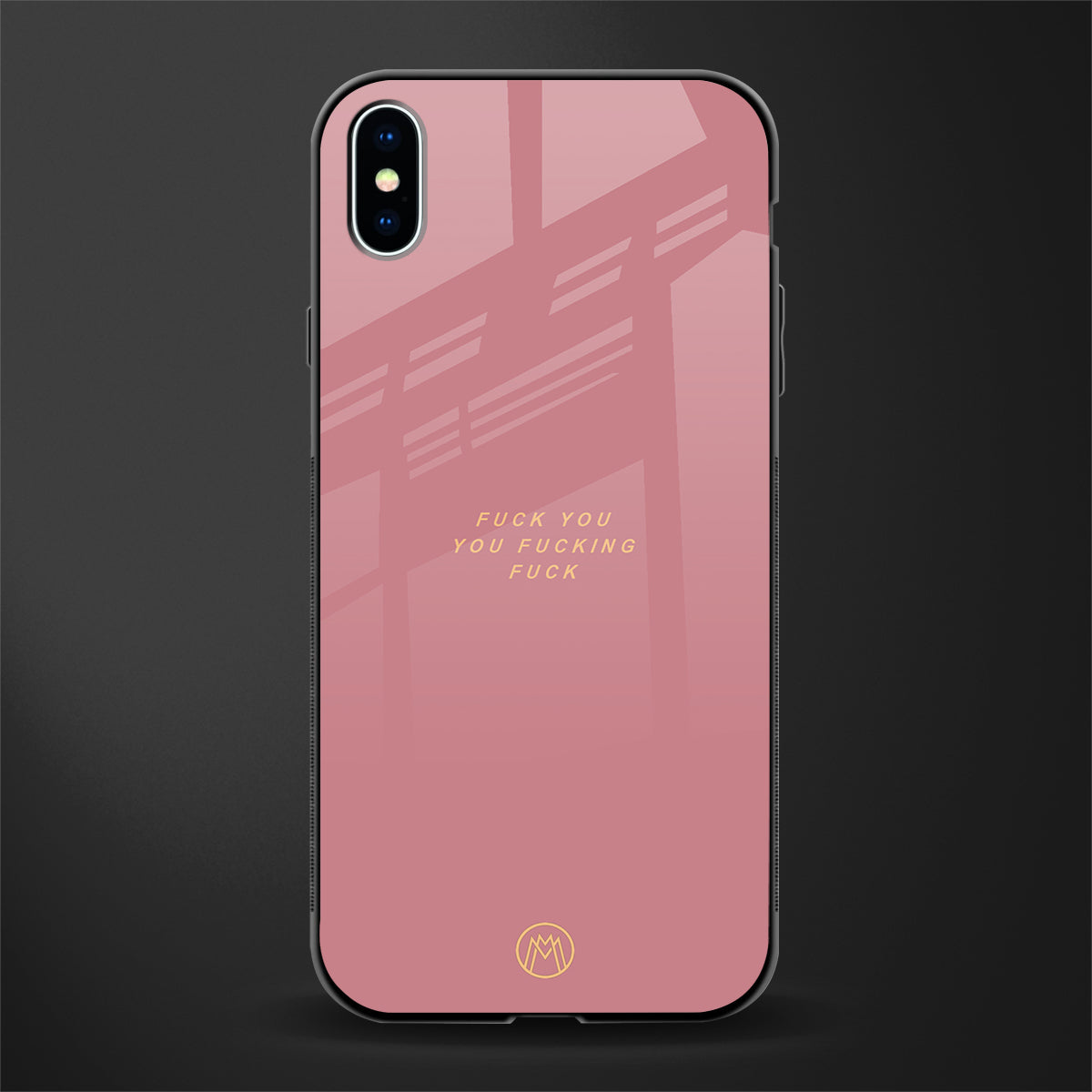 fuck you glass case for iphone xs max image