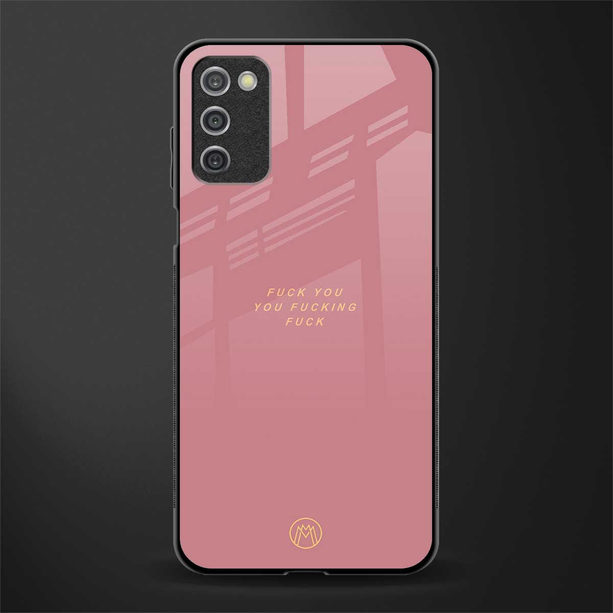 fuck you glass case for samsung galaxy a03s image