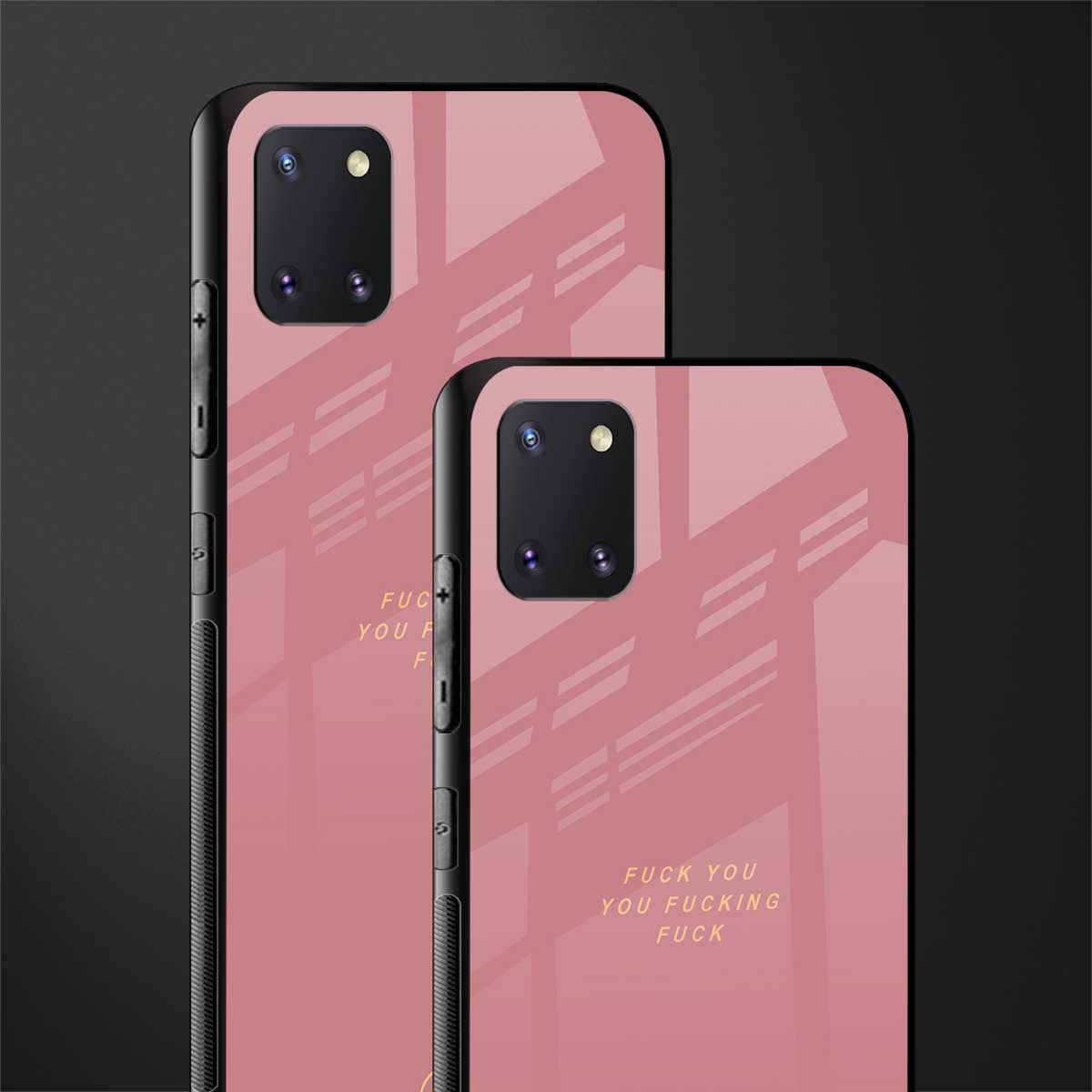 fuck you glass case for samsung a81 image-2