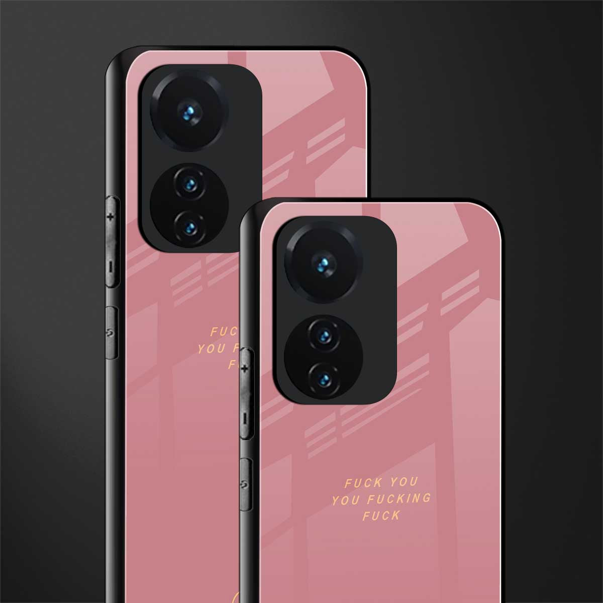 fuck you back phone cover | glass case for vivo t1 44w 4g