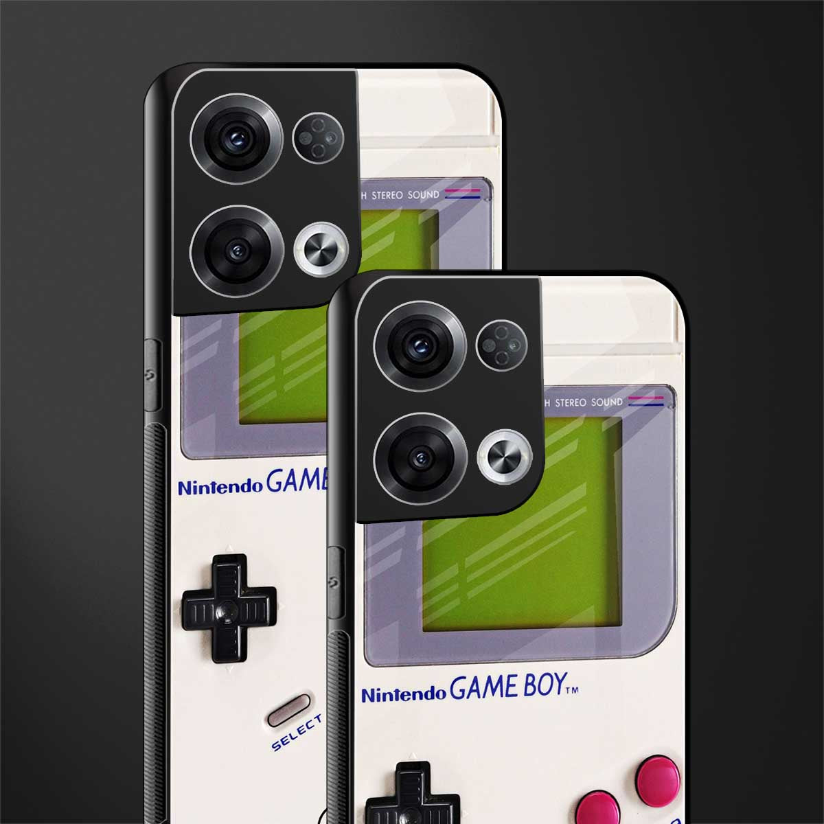 gameboy classic back phone cover | glass case for oppo reno 8 pro