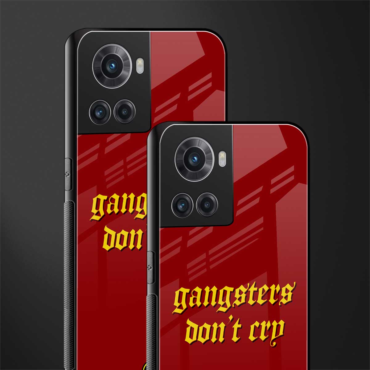 gangsters don't cry back phone cover | glass case for oneplus 10r 5g