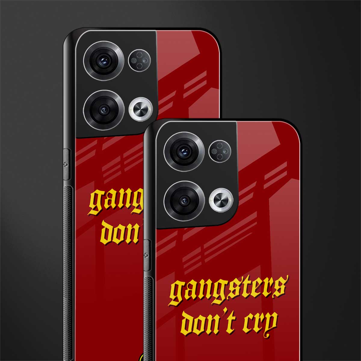 gangsters don't cry back phone cover | glass case for oppo reno 8