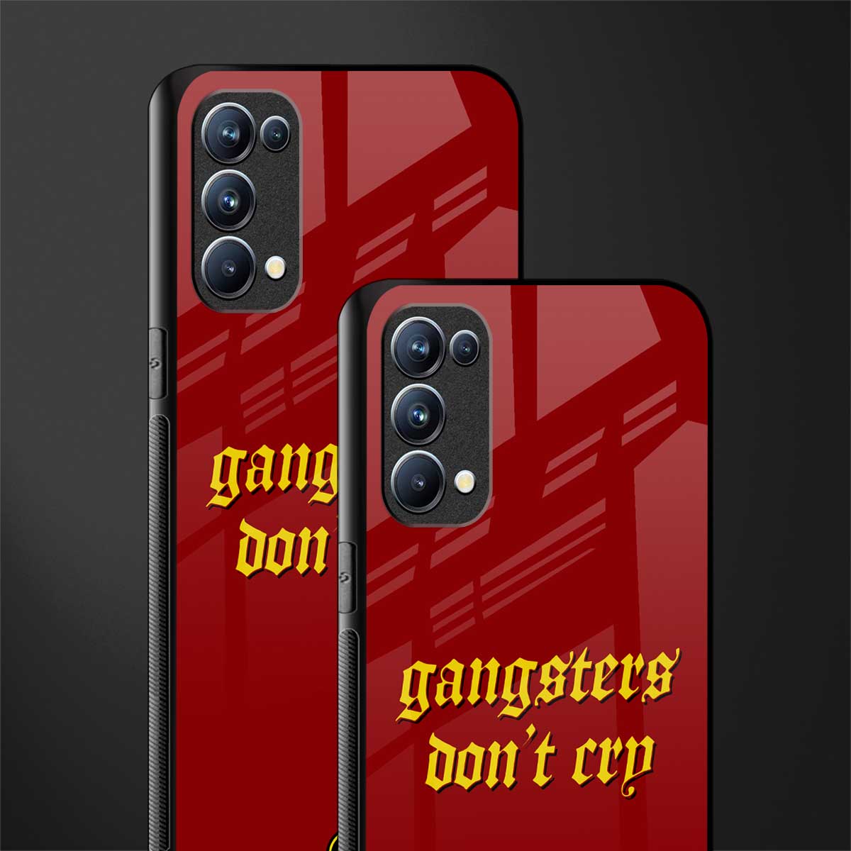 gangsters don't cry back phone cover | glass case for oppo reno 5