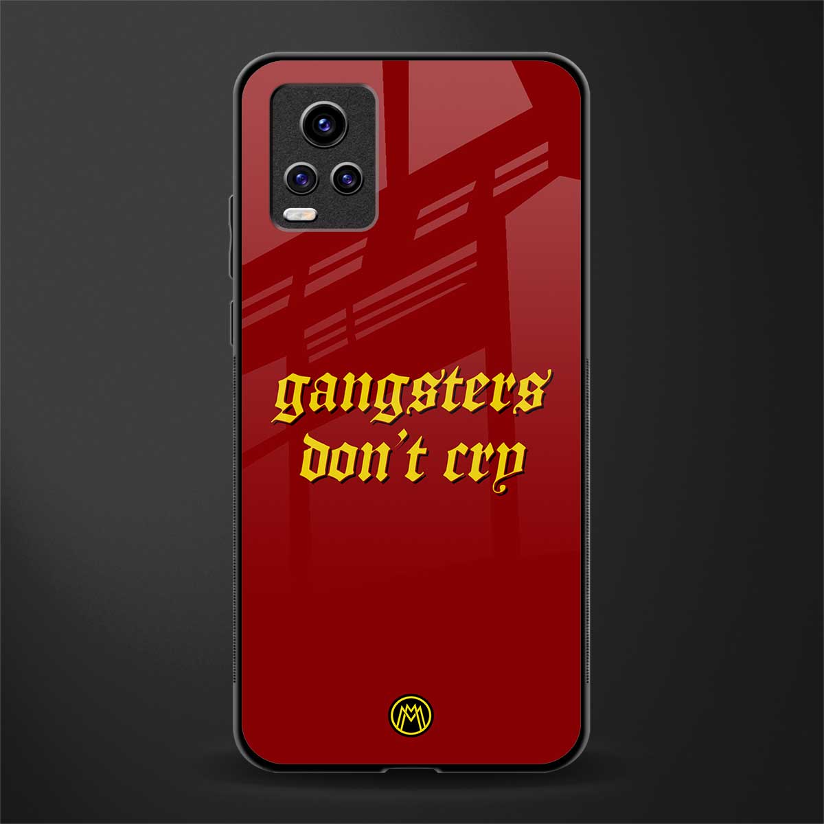 gangsters don't cry back phone cover | glass case for vivo v21e 4g