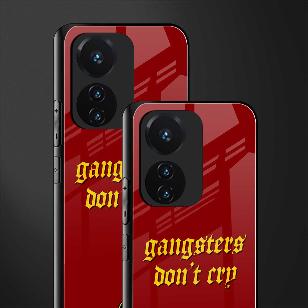gangsters don't cry back phone cover | glass case for vivo t1 44w 4g