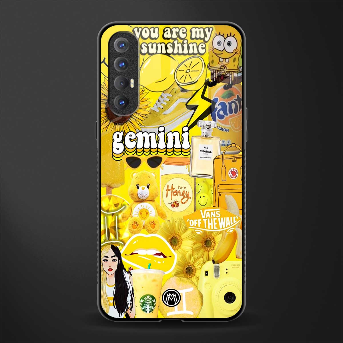 gemini aesthetic collage glass case for oppo reno 3 pro image