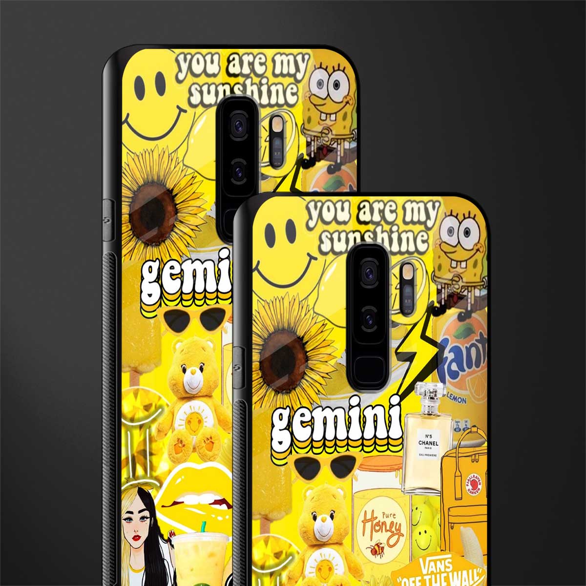 gemini aesthetic collage glass case for samsung galaxy s9 plus image-2