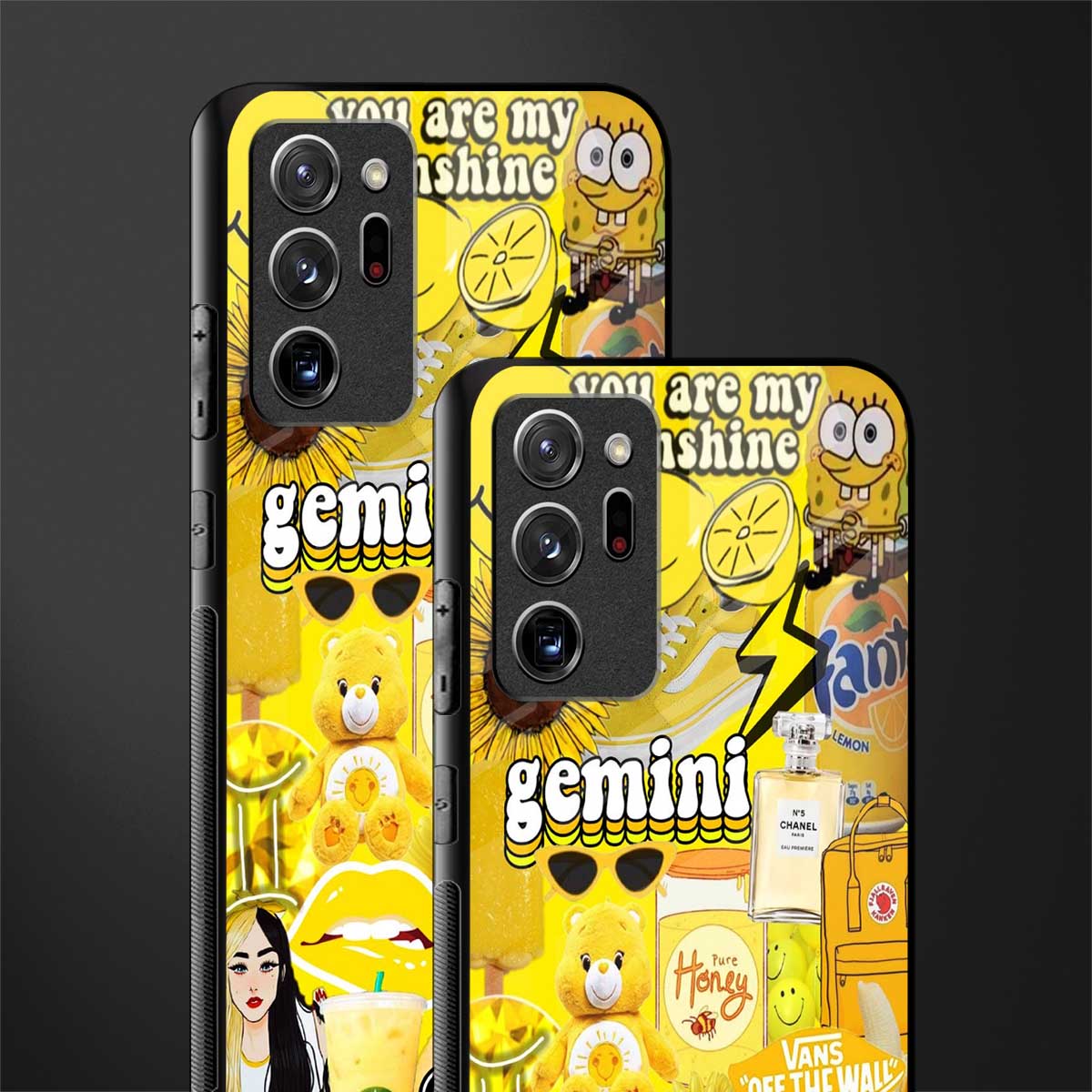 gemini aesthetic collage glass case for samsung galaxy note 20 ultra 5g image-2