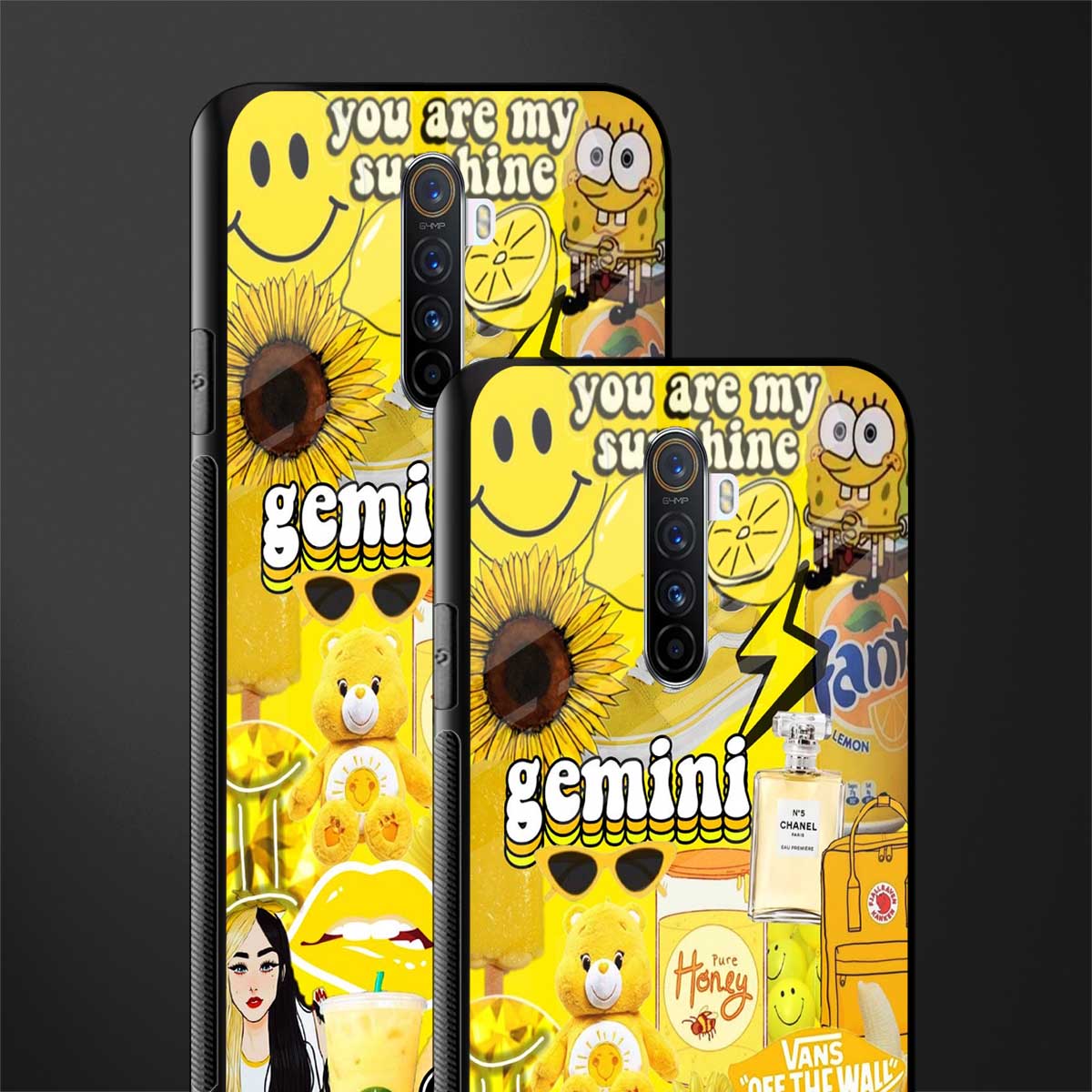 gemini aesthetic collage glass case for realme x2 pro image-2