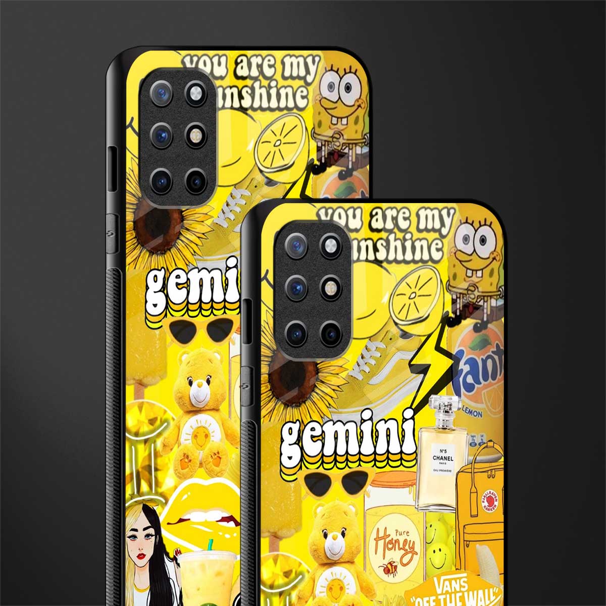 gemini aesthetic collage glass case for oneplus 8t image-2