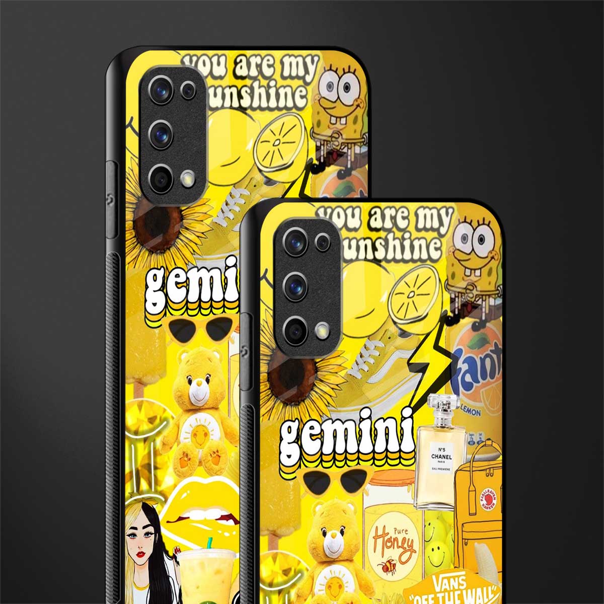gemini aesthetic collage glass case for realme 7 pro image-2