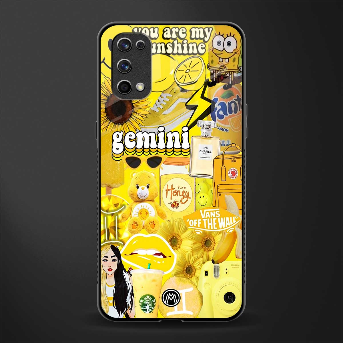 gemini aesthetic collage glass case for realme 7 pro image