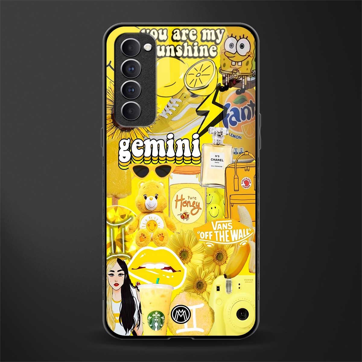 gemini aesthetic collage glass case for oppo reno 4 pro image