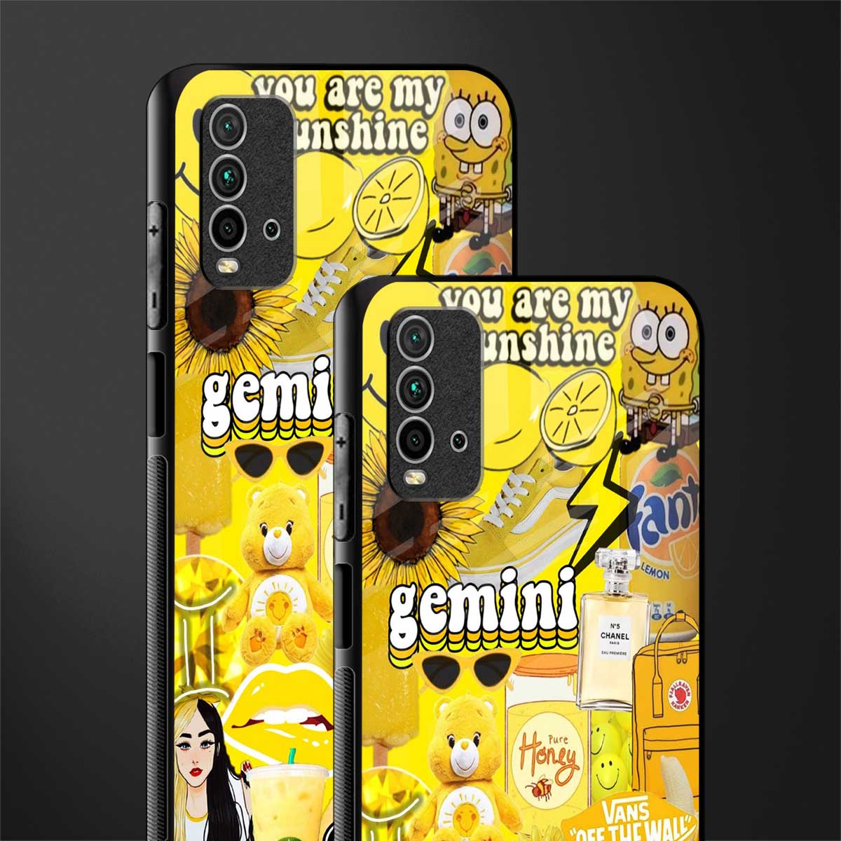 gemini aesthetic collage glass case for redmi 9 power image-2