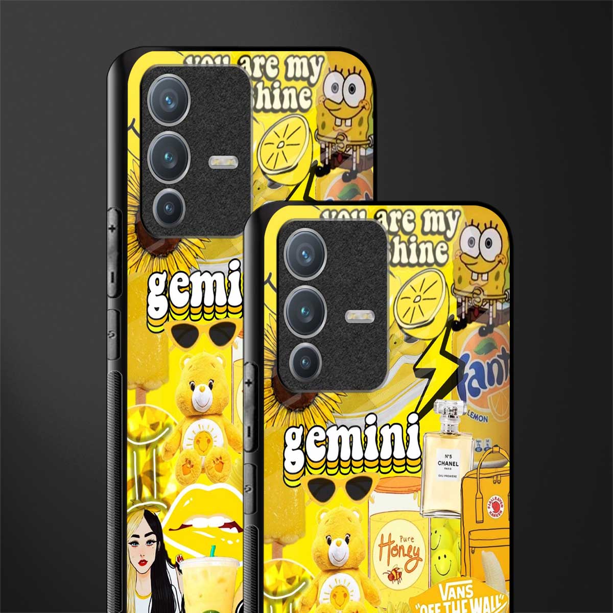 gemini aesthetic collage glass case for vivo v23 pro 5g image-2