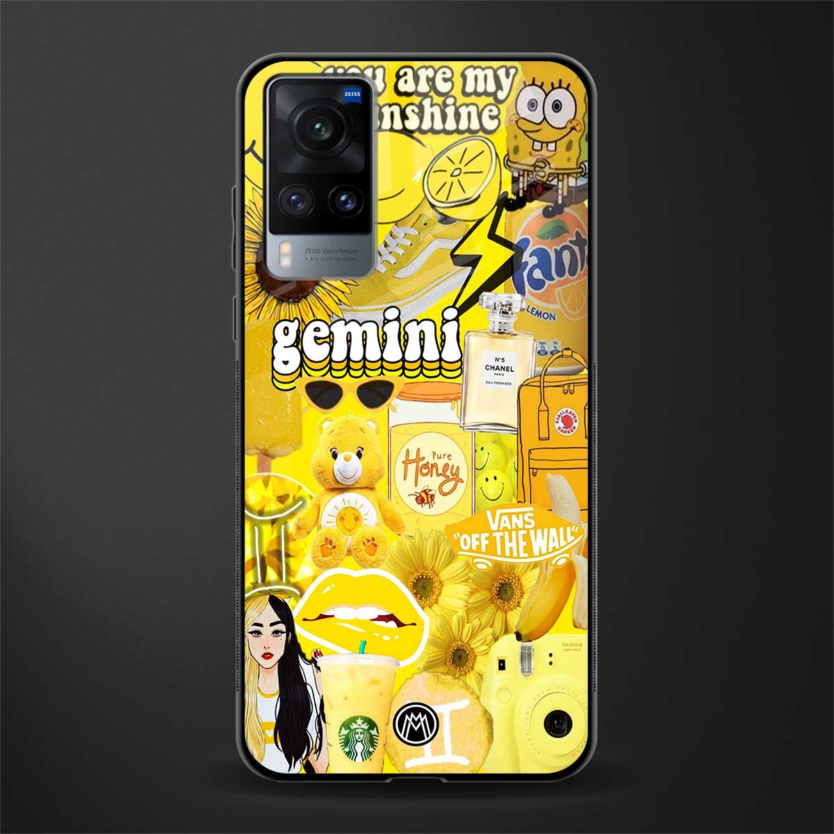 gemini aesthetic collage glass case for vivo x60 image
