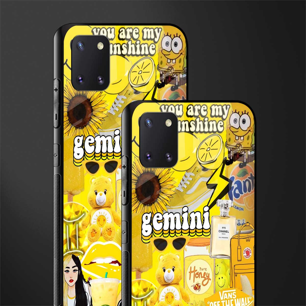 gemini aesthetic collage glass case for samsung a81 image-2