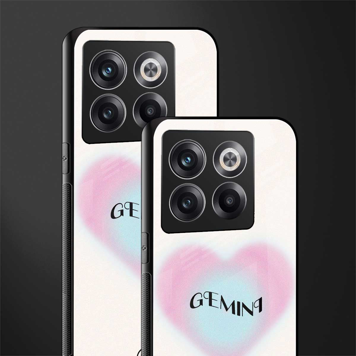 gemini minimalistic back phone cover | glass case for oneplus 10t