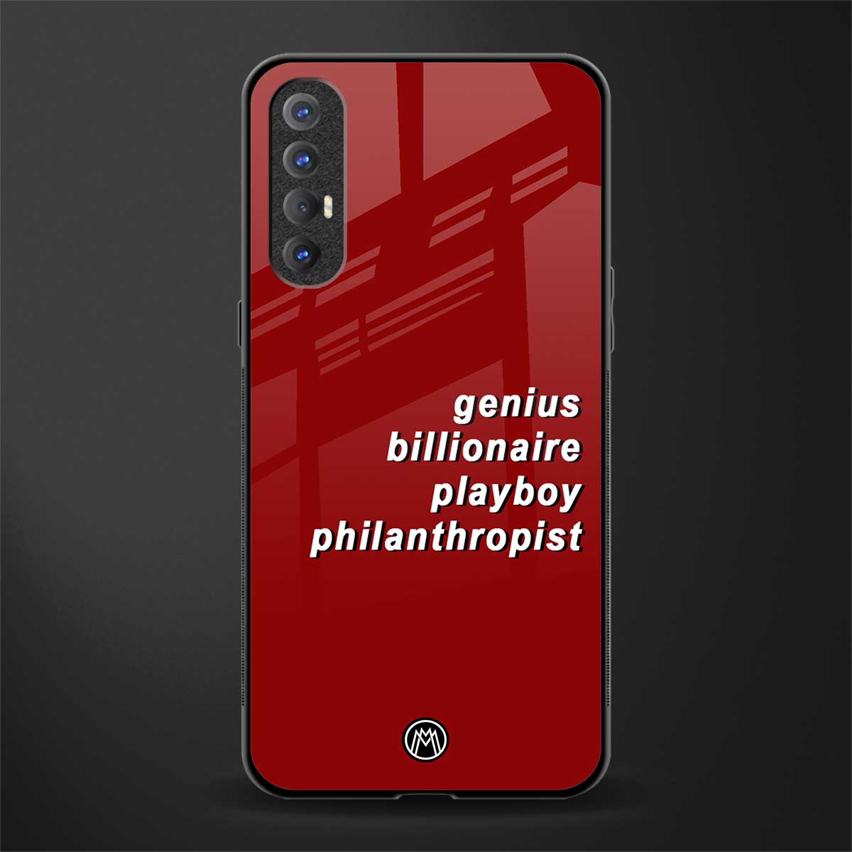 genius billionaire playboy philantrophist glass case for oppo reno 3 pro image