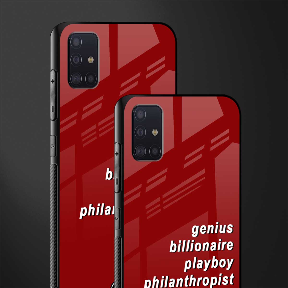 genius billionaire playboy philantrophist glass case for samsung galaxy a71 image-2