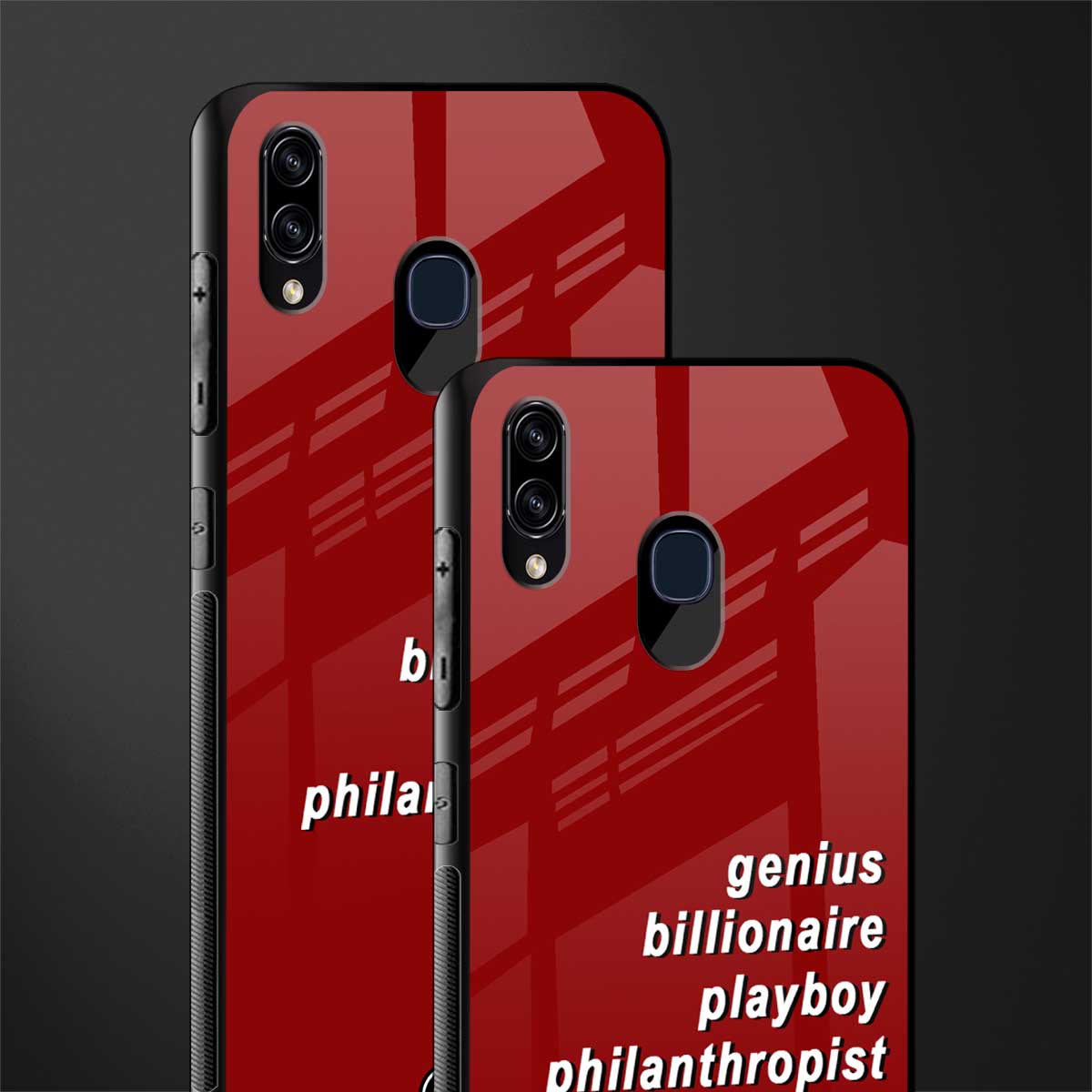 genius billionaire playboy philantrophist glass case for samsung galaxy a30 image-2