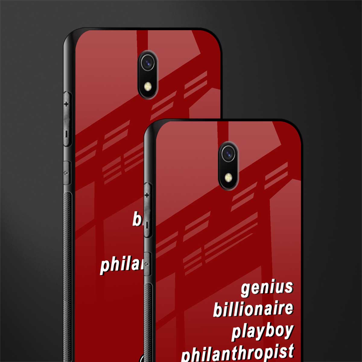 genius billionaire playboy philantrophist glass case for redmi 8a image-2