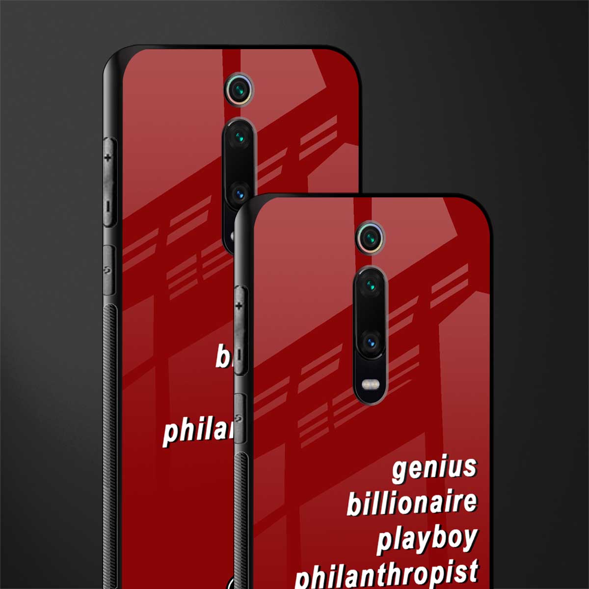 genius billionaire playboy philantrophist glass case for redmi k20 image-2