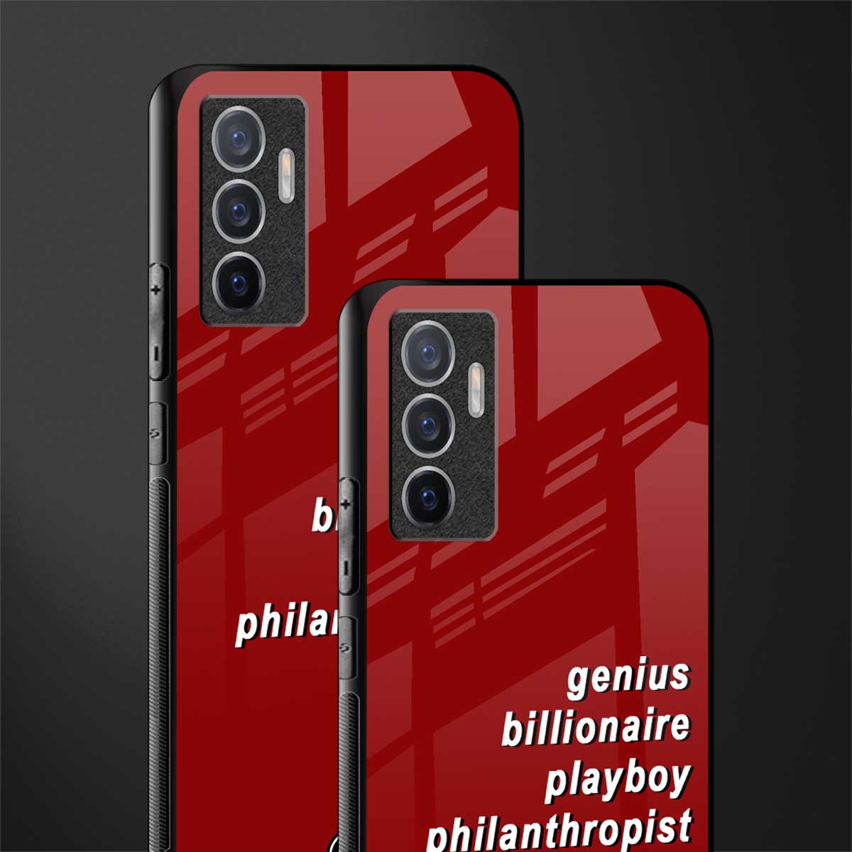 genius billionaire playboy philantrophist glass case for vivo v23e image-2