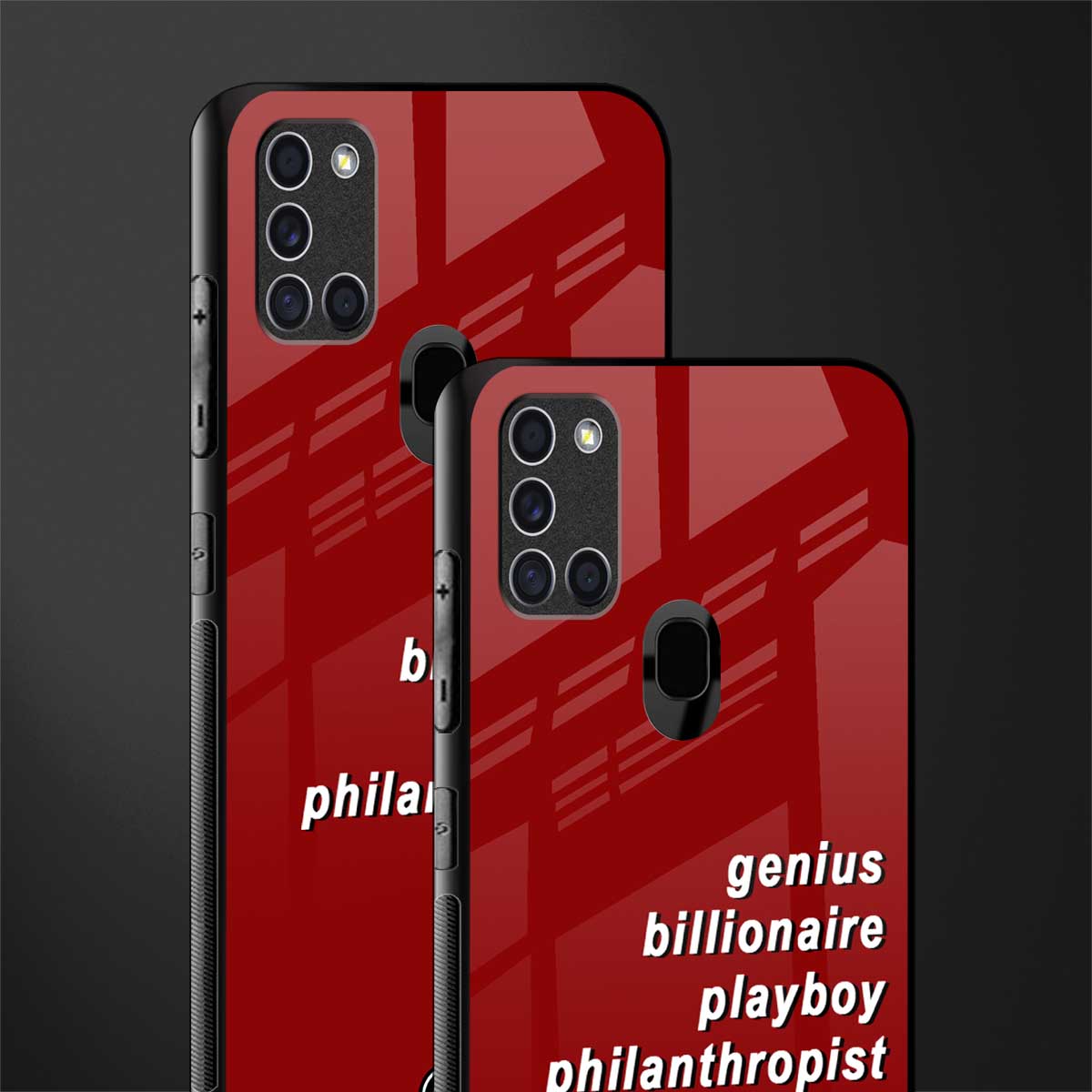 genius billionaire playboy philantrophist glass case for samsung galaxy a21s image-2