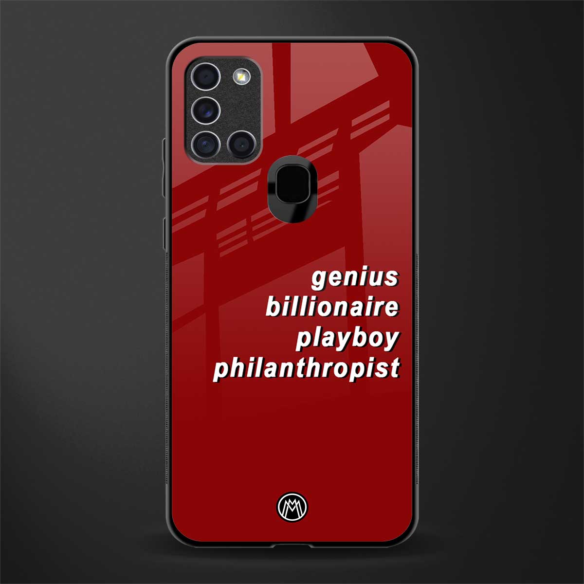 genius billionaire playboy philantrophist glass case for samsung galaxy a21s image